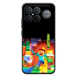 Чехлы для Xiaomi Poco F8 Ultra (Персонажи Майн Крафт) (Герой Майнкрафт)