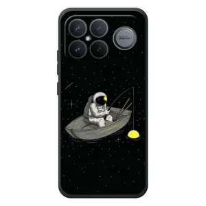 Силиконовый Чехол с принтом "Космонавты" на Xiaomi Poco F8 Ultra (Космонавт на рыбалке)