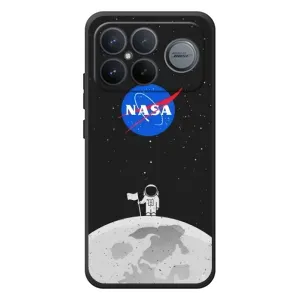 Силиконовый бампер с принтом "Наса" на Xiaomi Poco F8 Ultra (Космонавт NASA)