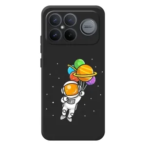 Силиконовый Чехол с принтом "Космонавты" на Xiaomi Poco F8 Ultra (Космонавт с шариками)