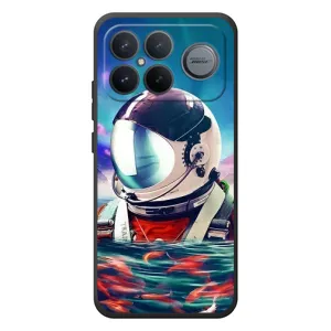 Силиконовый Чехол с принтом "Космонавты" на Xiaomi Poco F8 Ultra (Космонавт в воде)