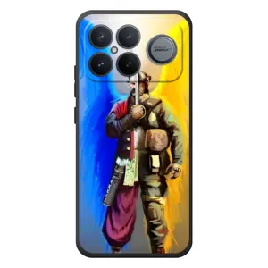 Чехол с картинкой (Патриотический КОЗАК) на Xiaomi Poco F8 Ultra (Козак с крыльями)