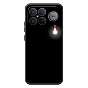 Чехол с картинками на черном фоне для Xiaomi Poco F8 Ultra (Лампочка)