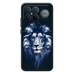 Чехол с картинкой на Xiaomi Poco F8 Ultra (Лев - синий)