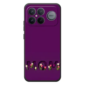 Чехлы на день мамы для Xiaomi Poco F8 Альфа (Мама с цветами)