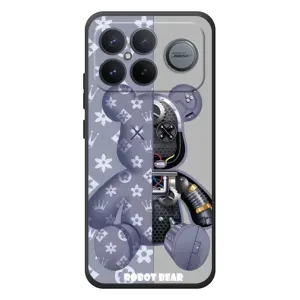 Силиконовый чехол для Xiaomi Poco F8 Ultra (Медведь Louis Vuitton)