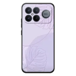 Чехол цветочный дизайн для Xiaomi Poco F8 Ultra (Монстера фиолетовая)