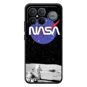 Силиконовый бампер с принтом "Наса" на Xiaomi Poco F8 Ultra (Nasa на луне)