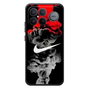 Силиконовый Чехол на Xiaomi Poco F8 Ultra с картинкой Nike (Nike дым)