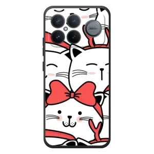 Бампер с изображением Котиков для Xiaomi Poco F8 Альфа (Новогодние котики)