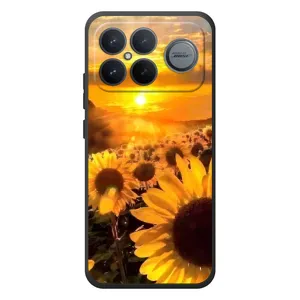 Чехол с Цветами для Xiaomi Poco F8 Ultra (поле подсолнухов)