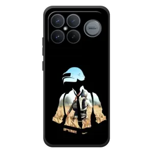 Силиконовый чехол с картинкой "Герой Pubg" на Xiaomi Poco F8 Ultra (Пубг мен)