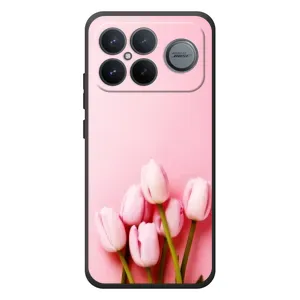 Чехлы с картинкой (Тюльпаны) на Xiaomi Poco F8 Альфа (Розовые тюльпаны)