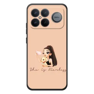 Силиконовый Чехол на Xiaomi Poco F8 Ultra с картинкой Стильных Девушек (С собакой)