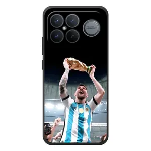 Чехлы Лео Месси Аргентина для Xiaomi Poco F8 Ultra (Счастливый Месси)