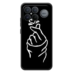 Чехлы (Знак сердечка) на Xiaomi Poco F8 Ultra (Сердце на черном)