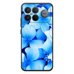 Силиконовый бампер с принтом (цветочки) на Xiaomi Poco F8 Альфа