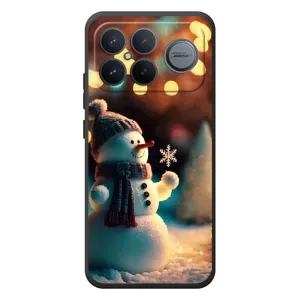 Чехлы на Новый Год Xiaomi Poco F8 Ultra (Снеговик праздничный)