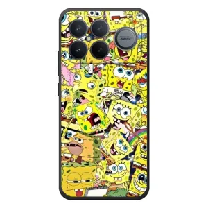 Силиконовый чехол Спанч Боб на Xiaomi Poco F8 Альфа (Спанч Боб Арт)