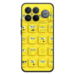 Силиконовый чехол Спанч Боб на Xiaomi Poco F8 Альфа (Спанч-БОБ)