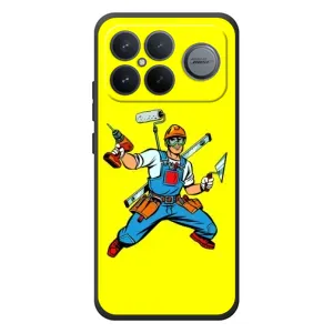 Силиконовый бампер (Работники) на Xiaomi Poco F8 Ultra (Строитель)