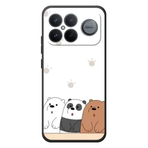 Чехлы с изображением разных животных для Xiaomi Poco F8 Ultra (Удивленные медвеженки)