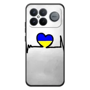 Силиконовый Чехол на Xiaomi Poco F8 Ultra (Я-Украина) (Украинская кардиограмма)