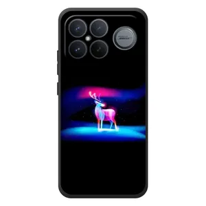 Силиконовый бампер с картинкой животных для Xiaomi Poco F8 Ultra (Яркий олень)