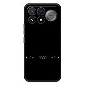 Силиконовый бампер с картинкой машины на Xiaomi Poco F9 Pro (Силует Audi)