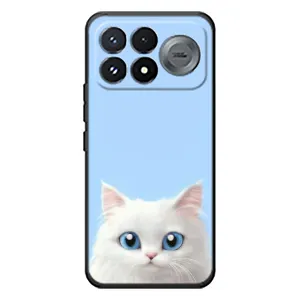 Чехол на тематику: Коты для Xiaomi Poco F9 Pro (Белый кот)