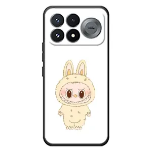 Чохол з принтом Лабубу для Xiaomi Poco F9 Pro (Бежевий Лабубу)