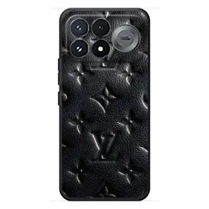 Текстурный Чехол Louis Vuitton для Сяоми Поко Ф9 Про (Черный ЛВ)