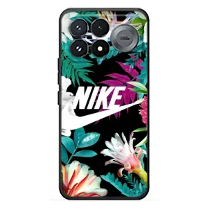 Силіконовый Чохол на Xiaomi Poco F9 Pro з картинкою НАЙК (Квітковий Nike)