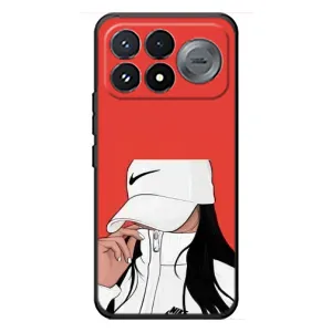 Силиконовый Чехол на Xiaomi Poco F9 Pro с картинкой Стильных Девушек (Девушка Nike)