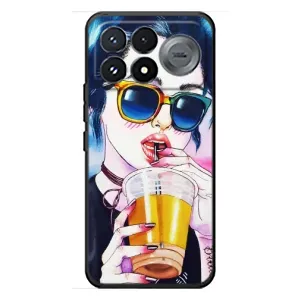 Чехол с картинкой Модные Девчонки Xiaomi Poco F9 Pro (Девушка с коктейлем)