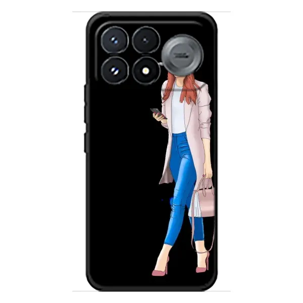 Чехол с рисунком «Девушка со смартфоном» для Xiaomi Poco F9 Pro Чехол с рисунком «Девушка со смартфоном» для Xiaomi Poco F9 Pro