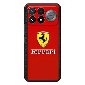 Силиконовый бампер с картинкой машины на Xiaomi Poco F9 Pro (Ferrari Logo)