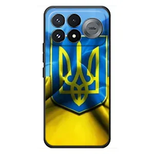 Чехол с картинкой (Патриотический ГЕРБ) на Xiaomi Poco F9 Pro (Герб и Флаг Украины)