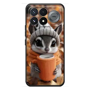 Печатный чехол «Зверята с кофе» для Xiaomi Poco F9 Pro (Грызунчик с кофе)