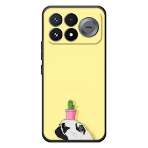 Бампер для Xiaomi Poco F9 Pro с картинкой "Песики" (Кактус на голове)