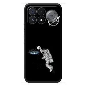 Силиконовый бампер с принтом "Наса" на Xiaomi Poco F9 Pro (Космонавт баскетболист)