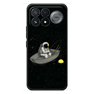 Силіконовый Чохол з принтом "Космонавти" на Xiaomi Poco F9 Pro (Космонавт на рибалці)