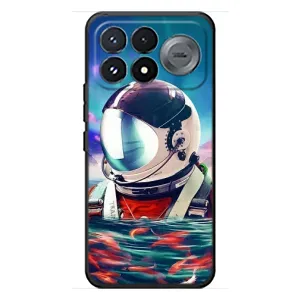 Силіконовый Чохол з принтом "Космонавти" на Xiaomi Poco F9 Pro (Космонавт у воді)