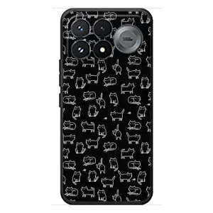 Чехол на тематику: Коты для Xiaomi Poco F9 Pro (Котики на черном)