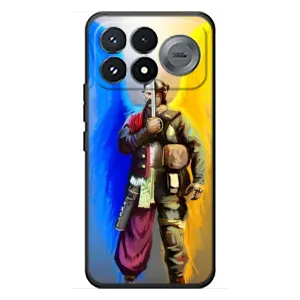 Чехол с картинкой (Патриотический КОЗАК) на Xiaomi Poco F9 Pro (Козак с крыльями)