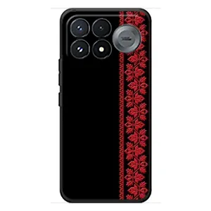 Силиконовый Чехол на Xiaomi Poco F9 Pro (Красная Вышиванка)
