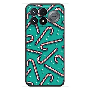 Силиконовый бампер на рождество для Xiaomi Poco F9 Pro (Леденцы)