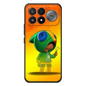 Чехол Бравл Старс для Xiaomi Poco F9 Pro (LEON в кофте)