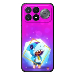 Чехол Бравл Старс для Xiaomi Poco F9 Pro (Леон в костюме Акулы)