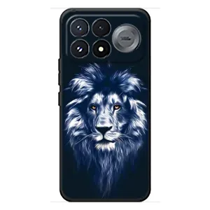 Чехол с картинкой на Xiaomi Poco F9 Pro (Лев - синий)